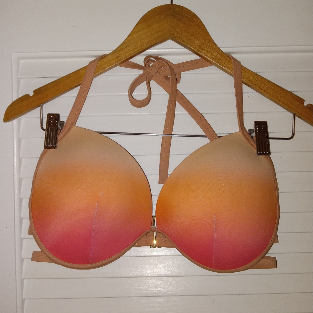 Pink Orange Bikini Set 36DD Top Medium Bottom Target Padded Bra Top